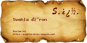 Svehla Áron névjegykártya